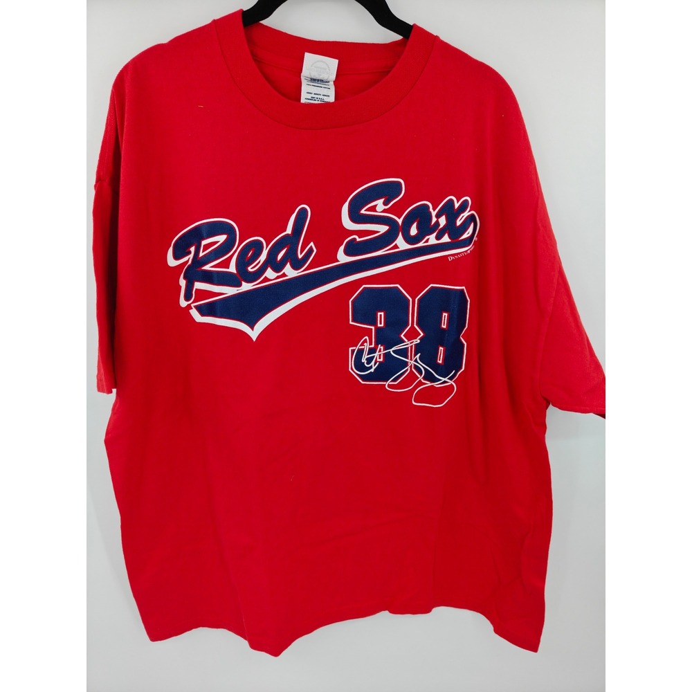 Mens Delta Pro Weight Boston Red Sox Curt Schilling 38 T-Shirt Red XL